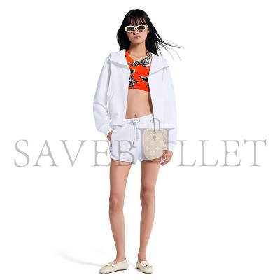 LOUIS VUITTON LEATHER ACCENT HOODIE 1AIAS3